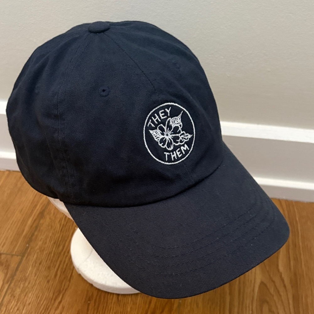 Navy Blue They Them Hat .